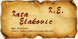 Kata Elaković vizit kartica